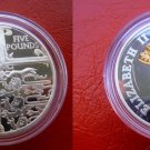 2002 Alderney Large Proof Goldplated Silver 5 pounds Golden Jubilee