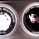 Mozambique 2010 Large  Medal-Deep Sea Creatures-Dragon Fish