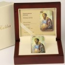 2012 Niue Large 1 OZ Proof Color Silver $2-Famous Icons Apostle Paul/Rublev/Box