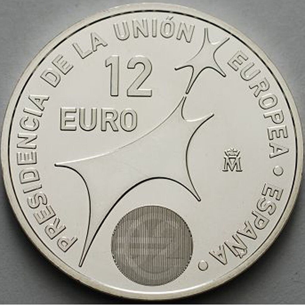 2002 Spain Large Silver 12 Euro-EU Presidency