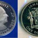 1973 Jamaica Large  Proof $1 Bustamante