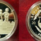 2000 Liberia Large Silver Proof $20 World Capitals- Brussels