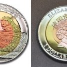 2010 Fiji Large Tri-metal  $1 World Cup Soccer/Animals-Leopard
