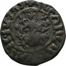 ARMENIA CILICIA 1226-1270 HETOUM I Large COPPER TANK KING THRONE CROSS #4