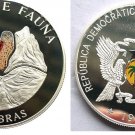 St.Thomas Large Silver Color Proof 1000 Dobras- Black Kite Falcon