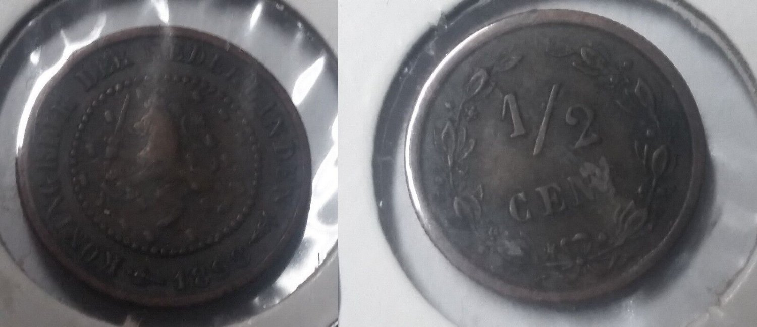 Rare 1898 Netherlands 1/2 Cent.