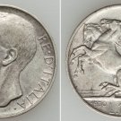 Rare 1930 Italy Silver 10 Lira-King Vittorio Emanuel/Ancient Biga- Nice