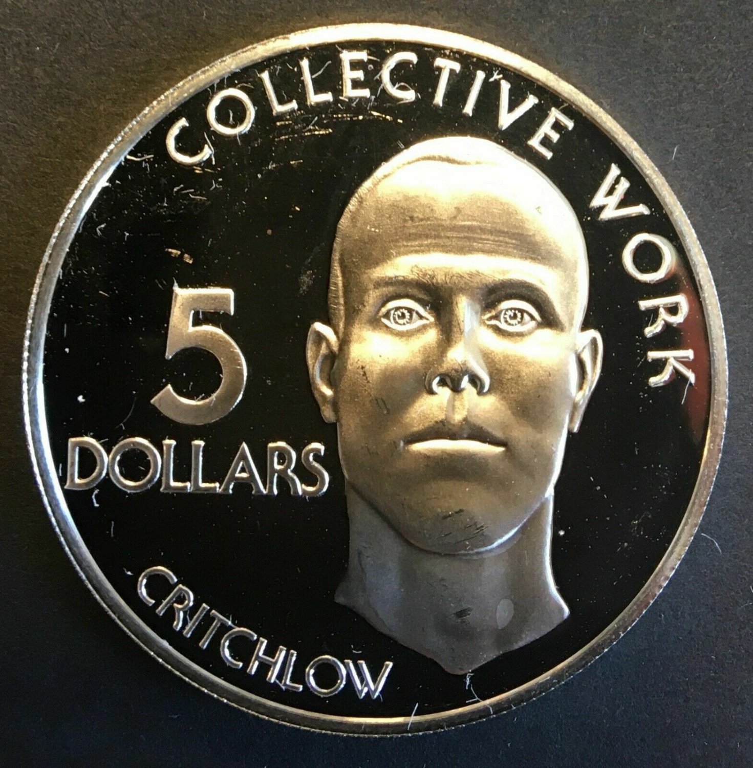 1976 Guyana Large Silver Proof $5-Crichlow