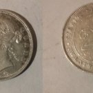 1882 Straits Settlements Silver 20 Cent-scarce, nice