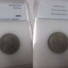 Rare 1931 Portugal 50 centavos Liberty,slabbed