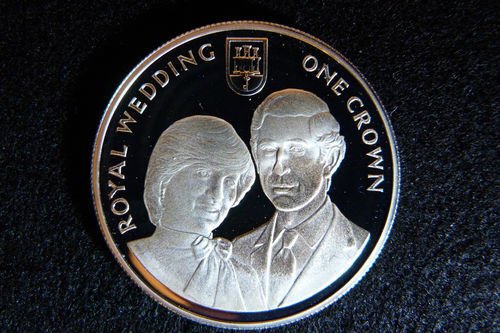 1981 Gibraltar Large Silver Proof 1 Crown-Charles-Diana Wedding