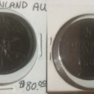 1866 Finland Russian Empire Copper 5 Pennia-Alexander II- AU, Nice