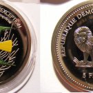 Congo 2004 Large Color 5 Francs-Tropical Green Fish