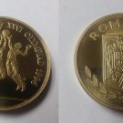 Rare 1996 Romania Brass 100 L Piedfort Pattern  Olympic Basketball
