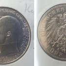 Rare 1904 Hesse (Germany) Large silver 5 Mark, NICE