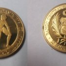 Rare 1996 Peru Large Goldplated pattern 20 S Olympic Discus T3