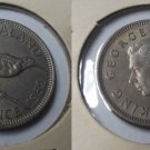1952 New Zealand 6 pence George VI/Huia Bird,Nice