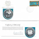 1975 Papua New Guinea HugeSterling Silver Proof$10-Bird-Paradise First Day Cover
