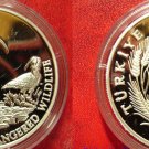 1994 Turkey Large Silver Proof 50000 lira Crane-Endagered species