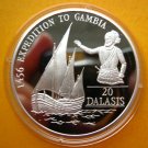 1993 Gambia Large Silver Proof  Portuguese Discovery 1456 25 D