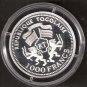 2004 Togo Large Silver Color Proof 1000 fr Airplane A-319