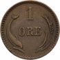 1874 Denmark 1 Ore-Dolphin/Wheat