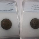 1831 Great Britain king George 1 Farthing Nice, slabbed