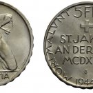 1944 Switzerland Silver Commemorative 5 F-St.Jacob- Brilliant UNC
