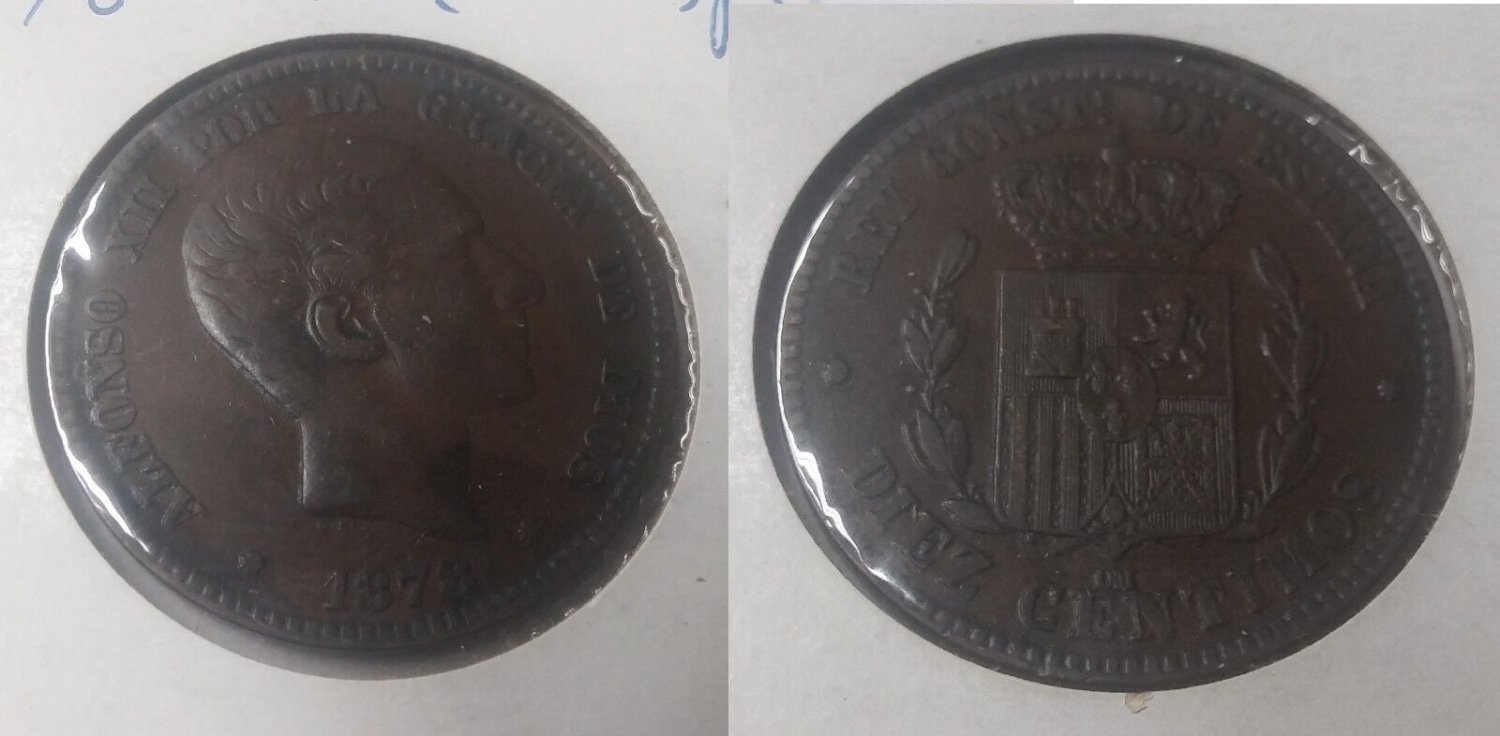 1878 Spain 10 Centimos