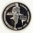 Ex.Rare 1996 Tanzania Silver 2000s Piedfort pattern Olympic Decathlon T1