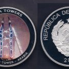 Mozambique 2010 Huge 50mm Color Medal-World Skyscrapers-Bahrain Tower Arabia