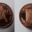 Rare 1996 Romania Copper 100 L Piedfort Pattern  Olympic Basketball