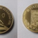Rare 1996 Romania Brass 100 L Piedfort Pattern  Olympic Gymnast