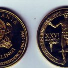 Rare 1996 Tanzania Brass 2000 s pattern Olympic Runner T1