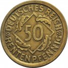 Scarce 1924 J Germany 50 rentenpfennig- Nice #2
