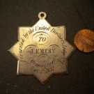1851 USA United Brothers Lodge #1 Medal Silver
