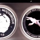 Mozambique 2010 Large  Medal-Deep Sea Creatures-Long Nosed Chimaera-Error