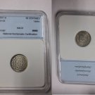 1335AH/1917A French Tunisia Silver 50 Centimes -UNC,slabbed