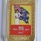2014 Tristan da Cunha Large Gold plated Color 1 Cr WWII Propaganda-Lady/Br.flag