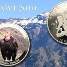 Malawi 2010 Huge 50mm Color 10 Kwacha-Birds Of Prey-California Condor