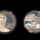 1995 Austria Large Proof Silver 25 ecu Strauss
