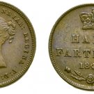 1843 CEYLON(Great Britain)  Half Farthing- super nice