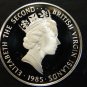 1985 British Virgin Is.Large Silver Proof $20-Pirates Treasure-Gold Bracelet