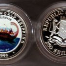 1998 Somalia Lrg AG Piedfort PF Color Greek Ship 250 sh