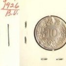 1926 Switzerland  10 R Helvetia-Nice