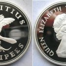 1975 Mauritius Large Silver Proof 50 Rupees-Kestrel bird
