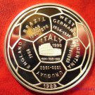 1989 Cambodia Large Silver Proof  20 Riels World Cup Soccer(Football)-Colosseum