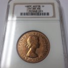 Rare 1960 Australia Proof 1 Penny NGC PF64 RD