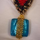 Peyote .Unique seed beads necklace .Handmade..
