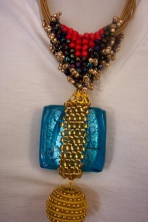 Peyote .Unique seed beads necklace .Handmade..